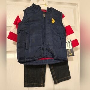 Polo by Ralph Lauren Navy and Red Kids Matching Set